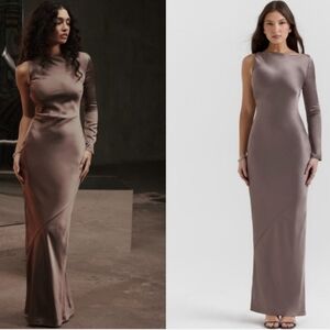 Catiana Smoke Satin Dress